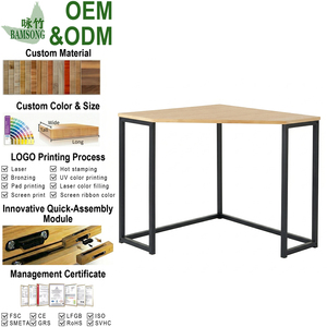 Meubles en bambou écologiques, <span class=keywords><strong>table</strong></span> d'angle en bambou, <span class=keywords><strong>table</strong></span> d'appoint gain de place, console d'angle scandinave pour la maison, décoration - Product Image 1