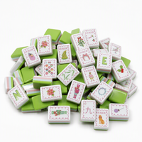 Tuiles de Mahjong de Noël personnalisées, Tuiles de Mahjong Américaines de Noël, Tuiles de Mahjong Rétro Américaines, Ensemble de Tuiles de Mahjong de Luxe Sur Mesure Sundy Sweater
