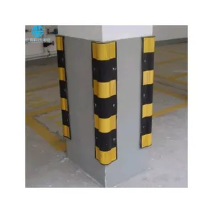 High Reflective Rubber Column Guard Parking Lot Use Rubber Corner Protector Round Type Corner Guard