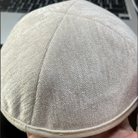 YARMULK Gorro Judío Kippot Personalizado con Logotipo, de Terciopelo Suave con Bordado en Tono sobre Tono, para Hombres y Niños, para Uso Diario en la Oración, Transpirable