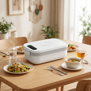 Newest Portable <b>USB</b> Electric Bento Box One-Touch <b>Heated</b> Stainless Steel 1L Lunchbox For Outdoor Use - Product Image 1