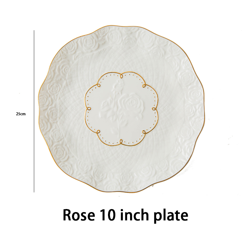 Plat rose de 10 pouces