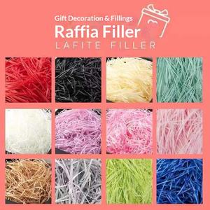 Boîte cadeau en raphia Rafi Grass, emballage décoratif, papier de remplissage déchiqueté, papier de soie, papier à dessin, emballages en papier, Chine - Product Image 3