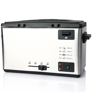 Friteuses industrielles électriques à double cuve pour frites de pommes de terre, poulet et autres aliments, avec deux réservoirs et double comptoir - Product Image 6