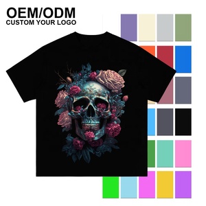 打印您的设计100% 棉t恤男装服装制造商定制街装定制t恤 - Product Image 1