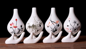 โอคาริน่า 6 รู แบบวาดลายด้วยมือ คีย์อัลโต ซี เครื่องดนตรีพื้นบ้านจีน ของที่ระลึกสำหรับนักท่องเที่ยว ของขวัญ ขายส่งจากโรงงาน - Product Image 3