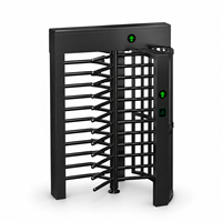 Tourniquet de sécurité à hauteur complète avec moteur sans balais, anti-collision, accès par carte RFID et code QR, en acier peint