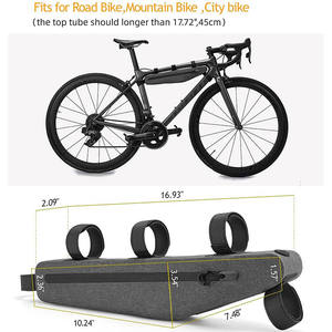 Sac <span class=keywords><strong>de</strong></span> vélo triangulaire à cadre interne <span class=keywords><strong>de</strong></span> 1,5 L avec fermeture éclair imperméable et tendance, sac <span class=keywords><strong>de</strong></span> guidon pour le cyclisme - Product Image 4