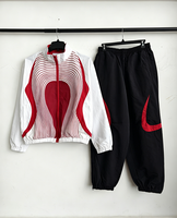 Chándal Deportivo de Verano para Hombre, Diseño Retro con Bloques de Color, Cierre de Cremallera, Resistente a las Arrugas, Cortavientos, Ligero, Transpirable y Ecológico