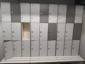 FUMEIHUA Factori Tủ Khóa Bằng Gỗ HPL Lamin Phòng Tập Thể Dục Giá Tốt Nhất Trường Bơi Hồ Bơi Không Thấm Nước Tủ Quần Áo 2 Cửa - Product Image 6