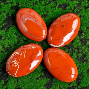 Pierre de jaspe rouge naturelle polie en forme ovale pour la guérison spirituelle, la décoration intérieure et les cadeaux de fêtes (vente en gros) - Product Image 1