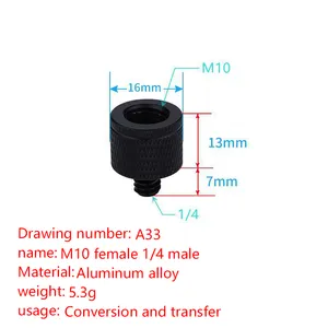 1/4 To M4M5M6M8M10 Conversion Screw Projector Bracket Adapter Photography Accessories PTZ Camera Tripod