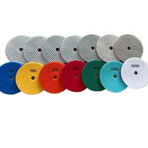 Discos de Pulido de Diamante Húmedos para Mármol, Piedra y Granito, 100mm/75mm, Respaldo Autoadhesivo, Grano 50-3000, Personalizable OEM, Marca <span class=keywords><strong>Areal</strong></span> 1 - Product Image 1