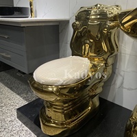 WC deux pièces en céramique dorée KD-21GPB Elegance pour salle de bain, fabriqué aux Philippines, par Chaozhou Sanitary Ware