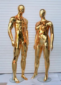 Factory Wholesale <strong>Female</strong> Male <strong>Dummy</strong> Golden Mannequin Plus Size Golden Chrome <strong>Female</strong> Mannequin - Product Image 5