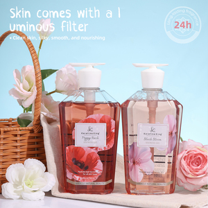 Gel de Ducha Perfumado con Aroma a Rosas al por Mayor, Gel de Ducha Corporal de 800 ml, Fragancia Duradera, Espumoso, Iluminador, Productos de Limpieza, Gel de Baño - Product Image 3