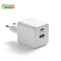 Adaptateur d'origine chaud PD 20W chargeur double Ports mur EU US PLUG chargeur rapide pour Iphone Android
