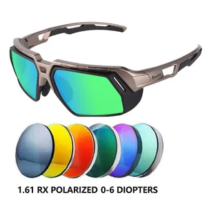 1.61 RX OPTICAL polarized Prescription lens directly to TR90 Frame bike eyewear outdoor myopia lens sports sunglasses