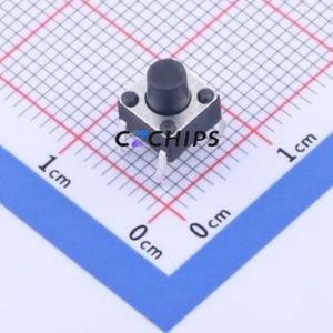YTS-D001-265 Tactile Switch Through hole Component (THT)-4P,6x6mm Switch Single Pole Single Throw Round Button 2.6N Through Hole - Product Image 1