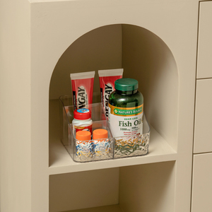 Hộp đựng đồ dùng học tập, mỹ phẩm, đồ ăn vặt bằng nhựa PET dày, 4 ngăn - Product Image 5