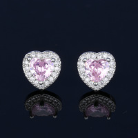 YW Hot-Selling Cuivre Matériel Rose Cristal Zircon Diamant Collier Ensemble de Bijoux pour les Femmes
