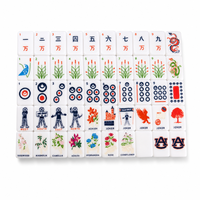 Ensemble de Mahjong Américain de Luxe 'College Spirit' avec Tuiles en Acrylique Blanc de 1,44 Pouce, 160 Pièces, Orange Marine, Double Face, Portable, pour l'Esprit d'Équipe
