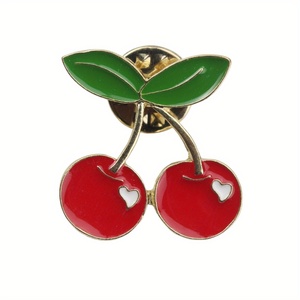 Nueva insignia de planta de cereza bonita, mochila escolar Popular a la moda, accesorios de ropa, broche para hombres y mujeres, regalo - Product Image 3