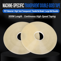 Film PET transparent, ruban adhésif double face, haute adhérence, résistant à la traction, pour machine d'ensachage automatique et scellage de sacs d'emballage