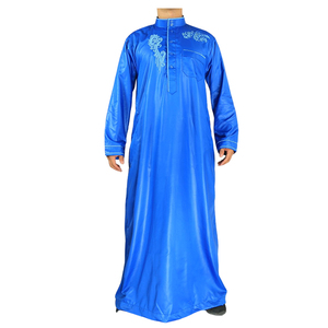 Robe Juba pour Hommes Musulmans Arabes Marocains du Moyen-Orient, Dubaï, Al Haramain, avec Broderie de Mode au Design Créatif et Matériaux Scintillants, Couleur Unie - Product Image 6