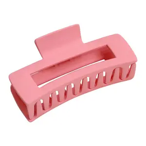 YIYI 10.5cm Classic Square Matte Colorful Plastic Acetate Acrylic Customize Hair Claw Clip For Girl