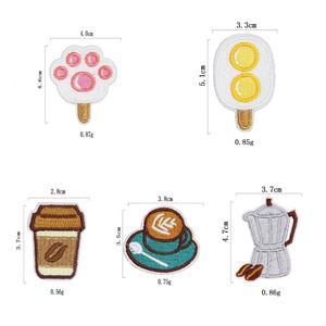 Cute Embroidery Cat Paw Ice Cream Coffee Patch for Decoration of Labor Suit Phone case - Product Image 1