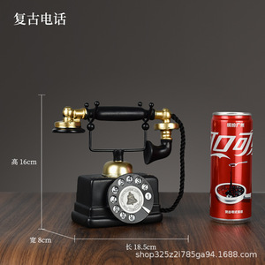Vintage vieux téléphone ornements écologique maison bureau résine artisanat café Bar devanture fenêtre décorations - Product Image 6