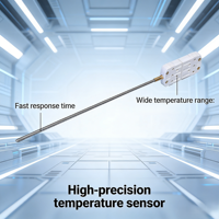 Sensor Termopar RTD de Tolerancia Ajustada, 0.1 Grados, Conexión por Cable, Modbus TCP RTU, Acero Inoxidable, para Uso Residencial y Comercial