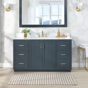 Meuble <span class=keywords><strong>de</strong></span> <span class=keywords><strong>salle</strong></span> <span class=keywords><strong>de</strong></span> <span class=keywords><strong>bain</strong></span> <span class=keywords><strong>de</strong></span> luxe sur pied en <span class=keywords><strong>bois</strong></span> moderne <span class=keywords><strong>de</strong></span> style Art déco meuble <span class=keywords><strong>de</strong></span> toilette avec évier - Product Image 1