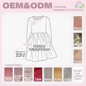 Abito Tutu a Due Strati per Bambine con Maniche Lunghe, Prezzo all'Ingrosso OEM/ODM, <span class=keywords><strong>Motivi</strong></span> Personalizzati, <span class=keywords><strong>Vestito</strong></span> in <span class=keywords><strong>Tulle</strong></span> per Feste di Compleanno e Autunno - Product Image 2