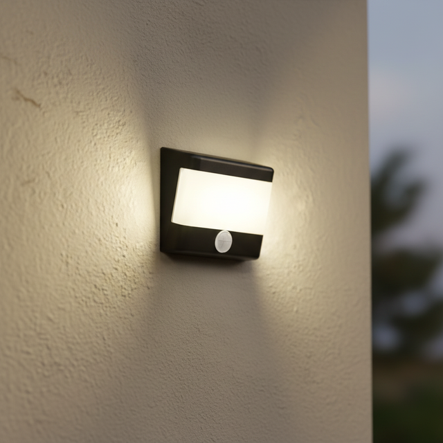 Hot Sale LED CE  Waterproofs Conce Light IP65 with Sensor Wall Lamp for Home Garden  Wandlamp Hotel Black Fixture