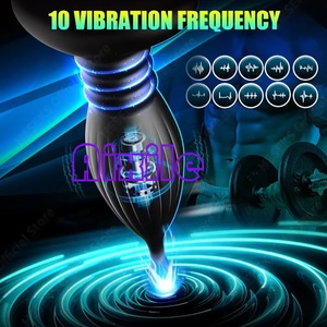 Juguetes Sexuales <span class=keywords><strong>para</strong></span> Adultos, Vibrador Anal, Tapón Anal Vibrante, 10 Modos de Vibración Telescópica, Entrenador Anal, Juegos <span class=keywords><strong>para</strong></span> Adultos - Product Image 4