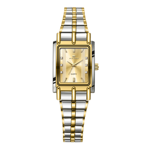 Montre à quartz carrée pour femme, en acier inoxydable, élégante, tendance, étanche, montre-bracelet de soirée - Product Image 3