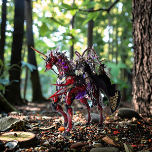 Nuevo Modelo de Juguete de Robot de PVC con Diseño de Armadura de Caballero y Unicornio Rojo con Capa para Colección y Exhibición, Japón - Product Image 2