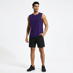 Hot Selling Breathable Knitted Gym Tank Top Men's Cotton Muscle Vests Workout Clothing V-Neck High Street Style Sleeveless - Product Image 1