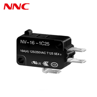 NNC 1NC 1NO Série NV-16 Micro-interrupteur avec variété de leviers et bornes de contact IEC IP40