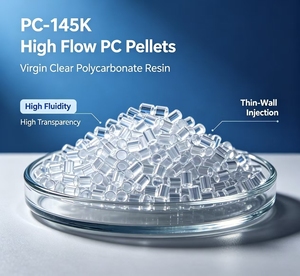 Gránulos de Policarbonato Transparente PC-145K, Pellets de PC de Alto Flujo para Piezas de Iluminación de Teclados de Pared Delgada - Product Image 1