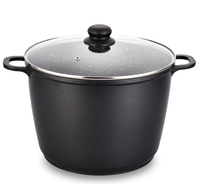 Marmite Casserole de Haute Qualité en Aluminium Moulé Sous Pression Antiadhésive Revêtue de Marbre, 32 CM de Diamètre, 22 CM de Hauteur