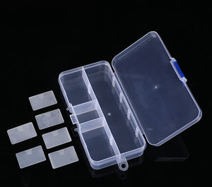 Kotak kemasan persegi panjang tertutup transparan PP plastik Organizer kotak penyimpanan untuk cincin kalung manik-manik kotak perhiasan - Product Image 3