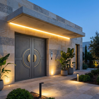 Porte d'entrée moderne et postmoderne de style ferme, en alliage de zinc et d'aluminium moulé de haute qualité, anti-balles et ignifuge, fabriquée en Chine