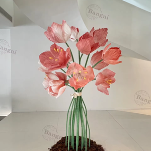 <span class=keywords><strong>Prix</strong></span> usine tulipes géantes papier personnalisable fleurs artificielles décoration <span class=keywords><strong>de</strong></span> mariage fournitures <span class=keywords><strong>de</strong></span> fête <span class=keywords><strong>fond</strong></span> <span class=keywords><strong>de</strong></span> fête d'anniversaire - Product Image 2