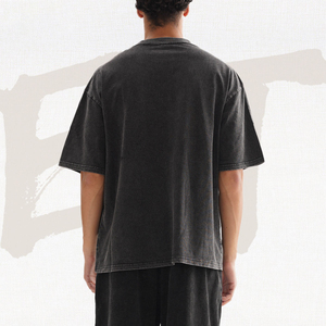 เสื้อยืดโอเวอร์ไซส์พิมพ์ลายสไตล์วินเทจ คอโอ ทรงหลวม แขนสั้น สำหรับผู้ชาย รับผลิตตามสั่ง ขายส่งราคาถูก - Product Image 3