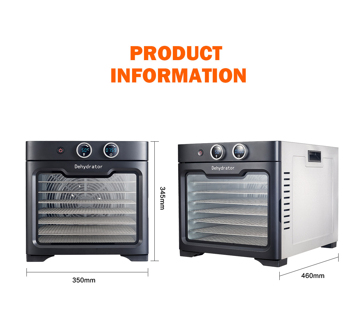 Description Picture 3 of item220V 8 Trays Food Dried Fruit Machine Dryer For Vegetables Dried Fruit Meat Stainless Steel Dehydrator Fruit Drying Machine