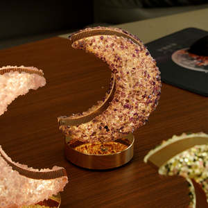 Wowei Hot-Selling Cristal <span class=keywords><strong>Pierre</strong></span> <span class=keywords><strong>Lune</strong></span> <span class=keywords><strong>Rechargeable</strong></span> À Côté Lampe Veilleuse pour Chambre Décor À <span class=keywords><strong>La</strong></span> Maison - Product Image 3