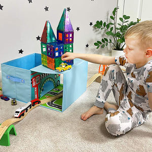 Boîtes pliables personnalisées en polyester <span class=keywords><strong>cube</strong></span> Rectangle panier organisateur pour garçons et filles stockage de jouets conception multifonctionnelle - Product Image 3